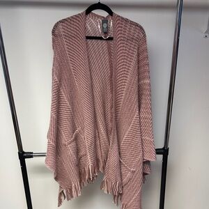 Vince Camuto Mauve Striped Poncho